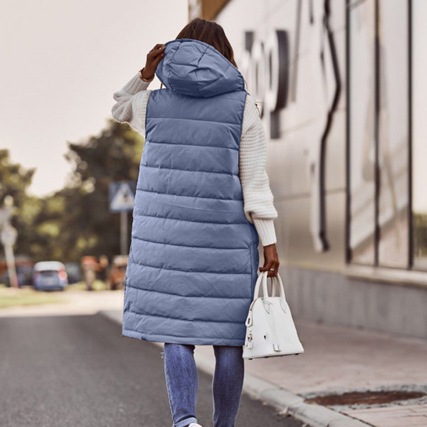 Getailleerde Lange Bodywarmer voor Dames