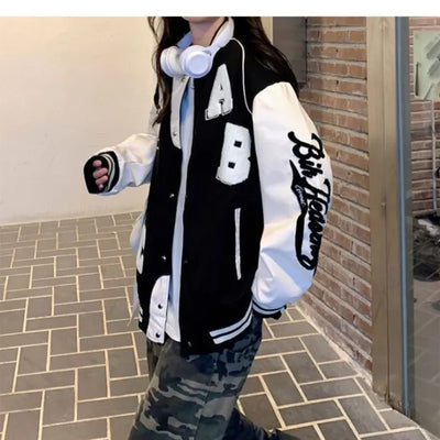 Willeke - Dames Baseballjack Vintage Oversized Bomber - Huis Van Stijl