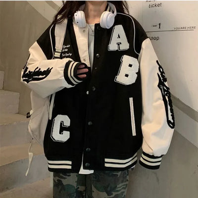 Willeke - Dames Baseballjack Vintage Oversized Bomber - Huis Van Stijl