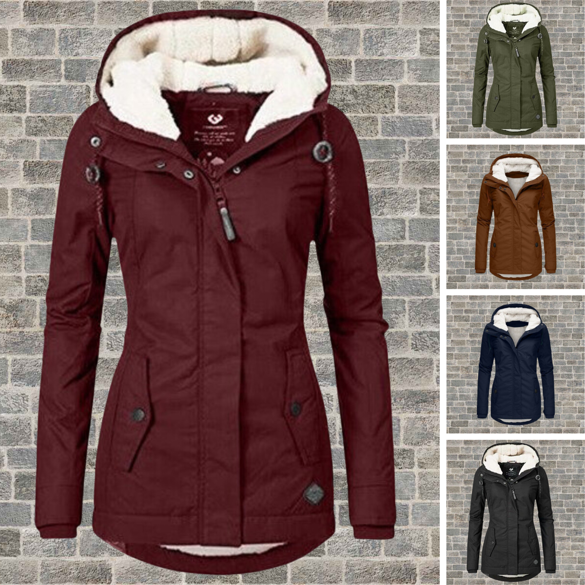 Warme Dames Winterjas met Capuchon – Perfect voor Herfst & Kou