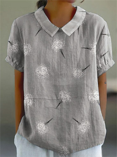 Floral Pattern Casual Blouse for Women