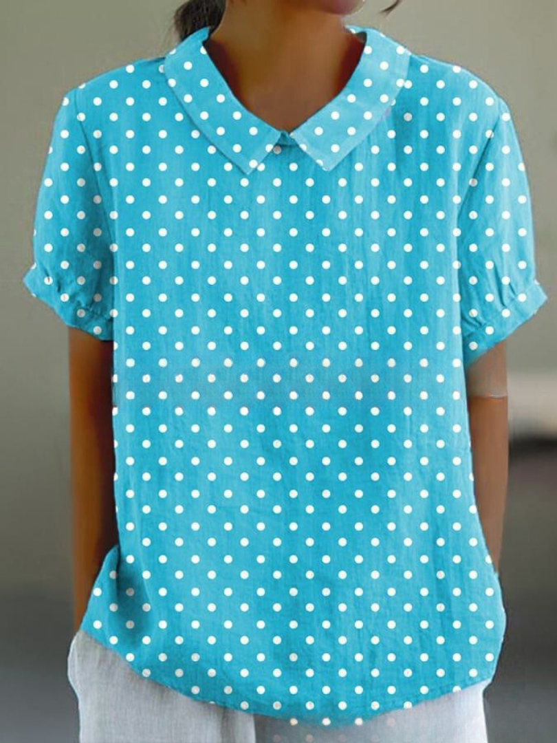 Floral Pattern Casual Blouse for Women