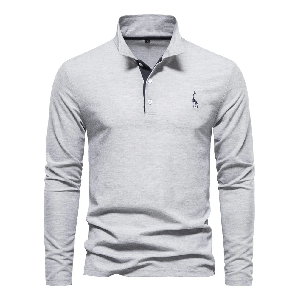 Lange Mouwen Polo Sweater voor Heren