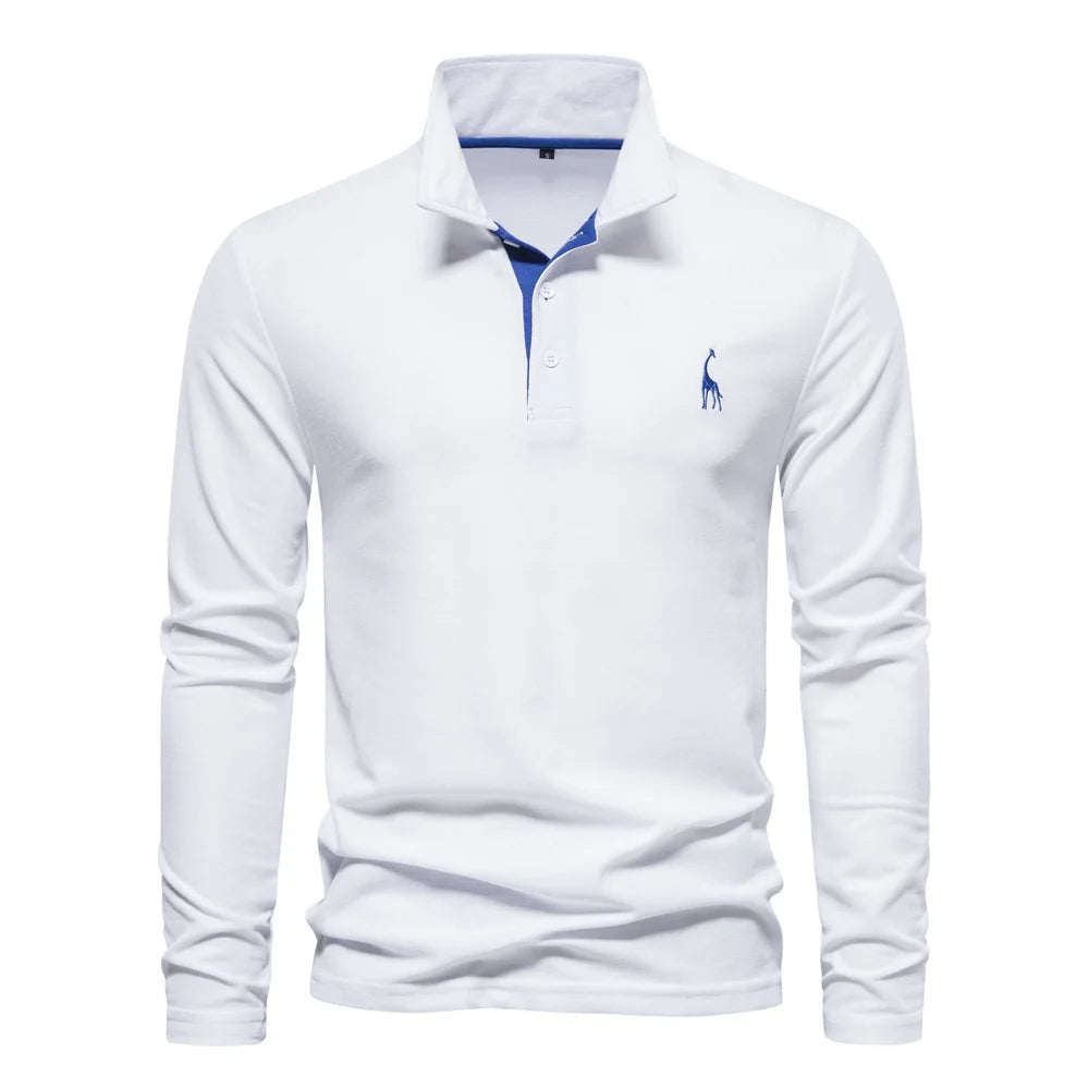Lange Mouwen Polo Sweater voor Heren