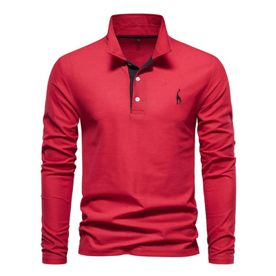 Lange Mouwen Polo Sweater voor Heren
