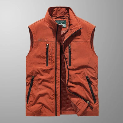 Lichtgewicht Nylon Heren Vest met Meerdere Zakken