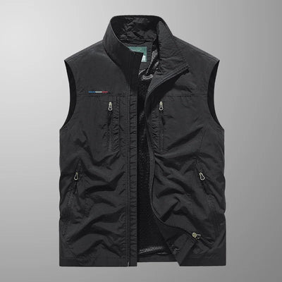 Lichtgewicht Nylon Heren Vest met Meerdere Zakken