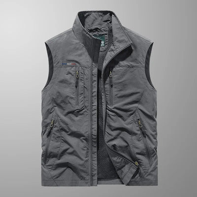 Lichtgewicht Nylon Heren Vest met Meerdere Zakken