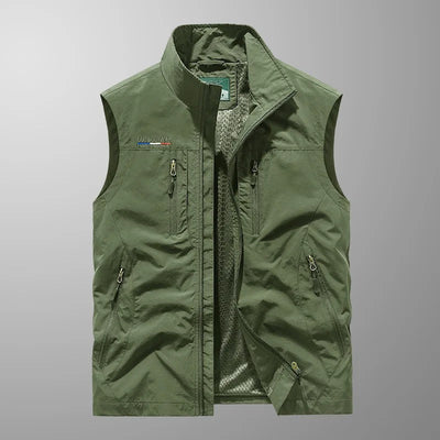 Lichtgewicht Nylon Heren Vest met Meerdere Zakken