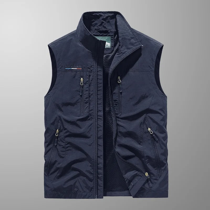 Lichtgewicht Nylon Heren Vest met Meerdere Zakken