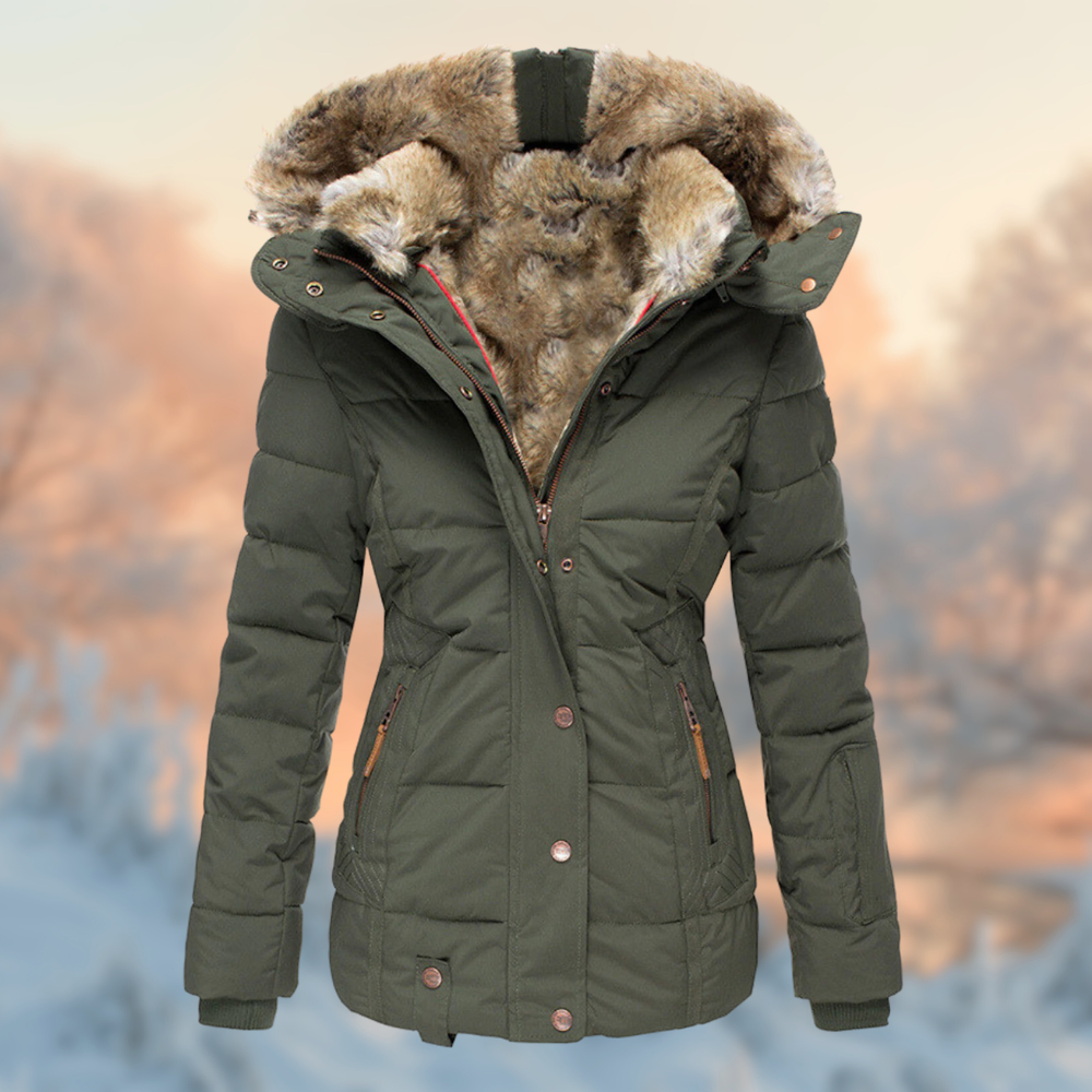 Gevoerde winterjas met warme fleece voering voor dames