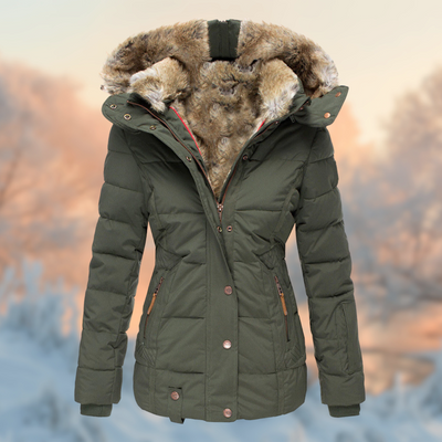 Gevoerde winterjas met warme fleece voering voor dames