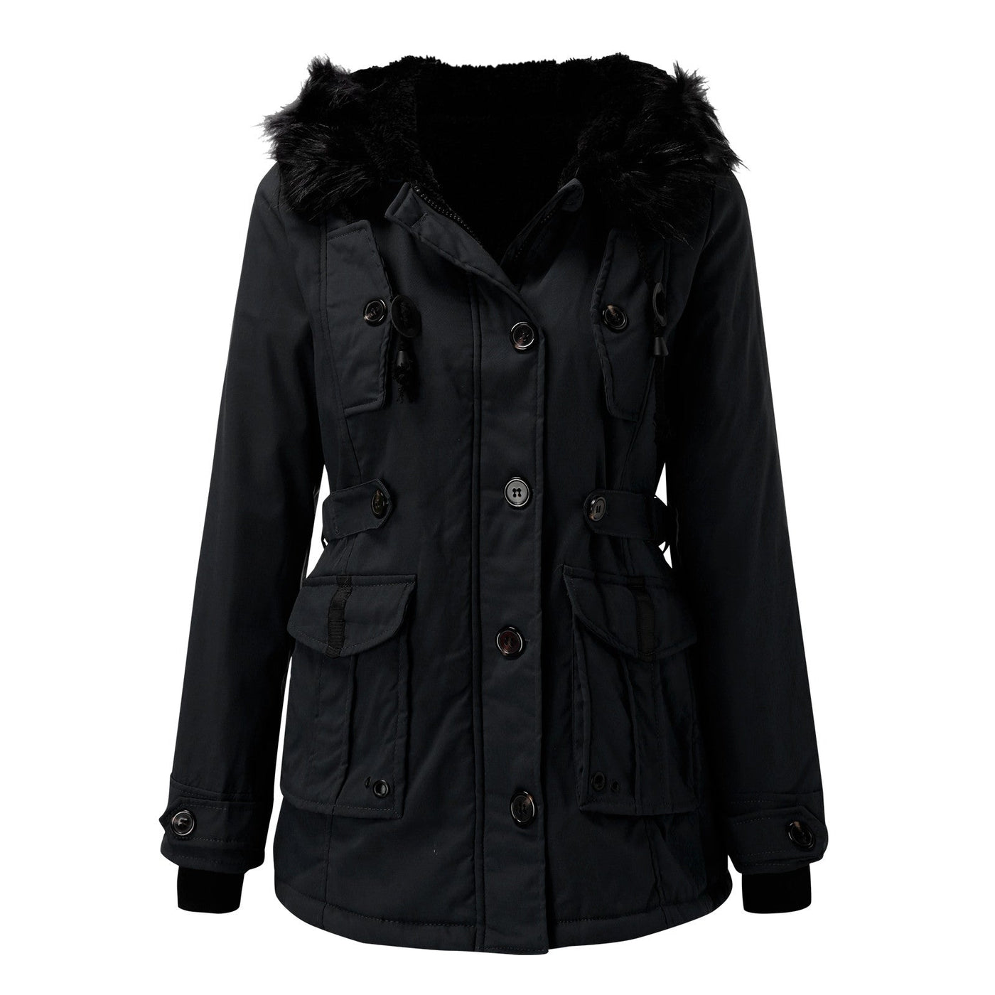 Casual Lange Parka met Capuchon voor Dames