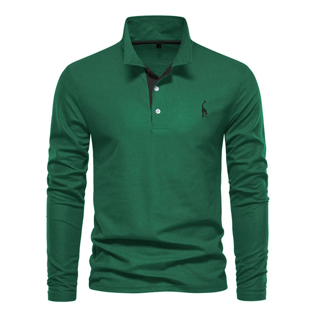 Lange Mouwen Polo Sweater voor Heren