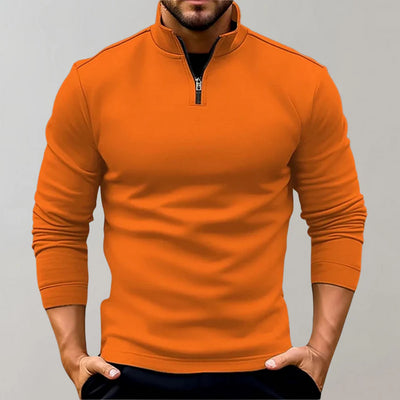 Darius - Sweater met halve rits voor heren - Huis Van Stijl