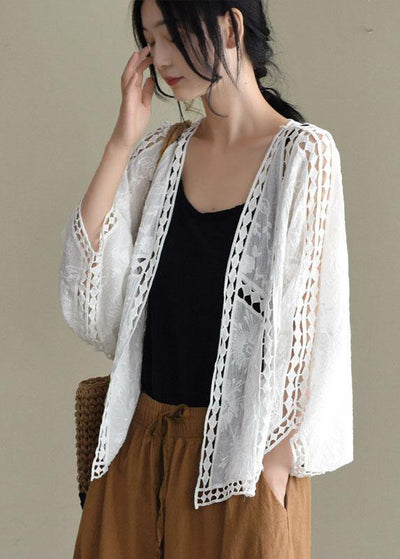 Katoenen Vintage Cardigan met Boheemse Stijl voor Dames