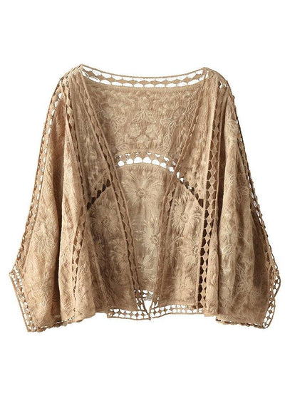 Katoenen Vintage Cardigan met Boheemse Stijl voor Dames