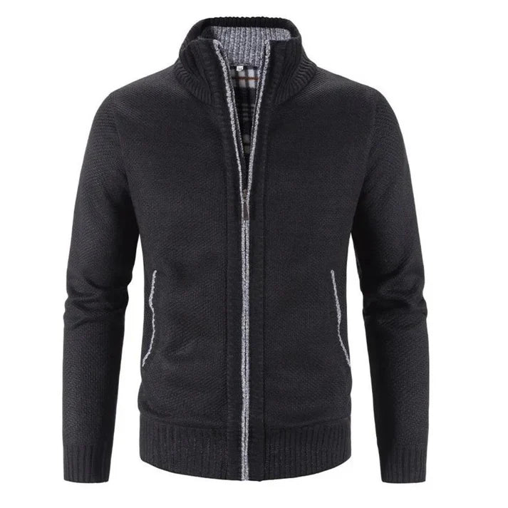 Hayden- Hoog Hals Vest Sweater Jasje - Huis Van Stijl