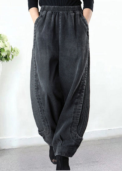 Katoenen Harem Broek met Hoge Taille voor Dames