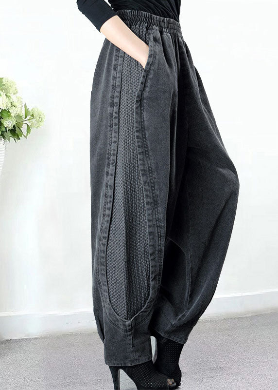 Katoenen Harem Broek met Hoge Taille voor Dames