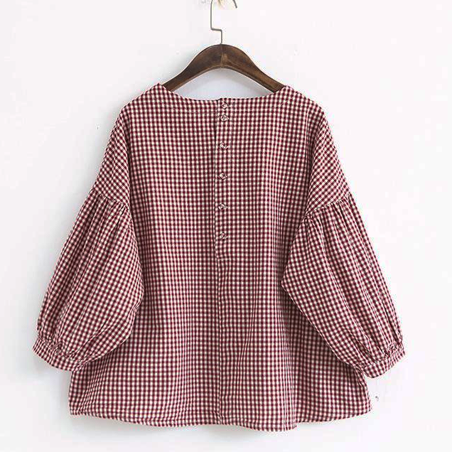 Katoenen Blouse met Asymmetrische Snit voor Dames