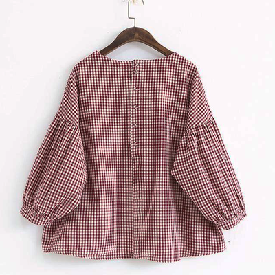 Katoenen Blouse met Asymmetrische Snit voor Dames