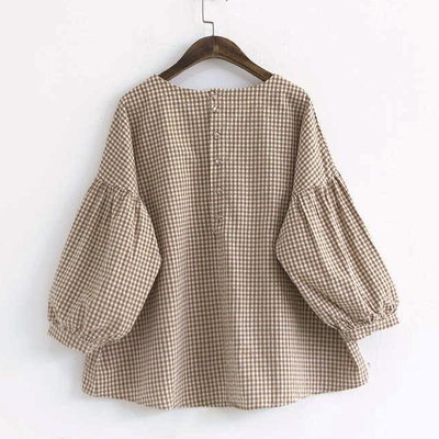 Katoenen Blouse met Asymmetrische Snit voor Dames
