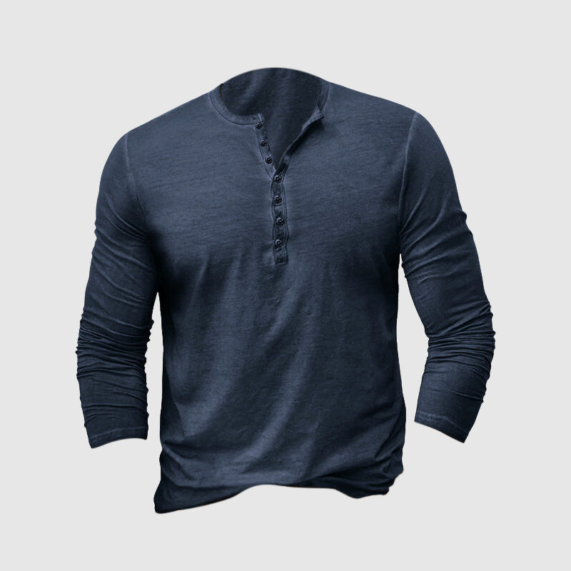 Katoenen T-shirt met Lange Mouwen voor Heren