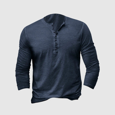Katoenen T-shirt met Lange Mouwen voor Heren