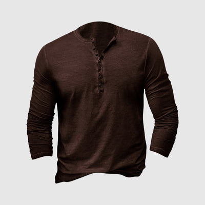 Katoenen T-shirt met Lange Mouwen voor Heren