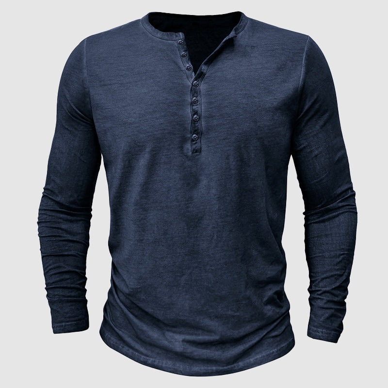 Katoenen T-shirt met Lange Mouwen voor Heren