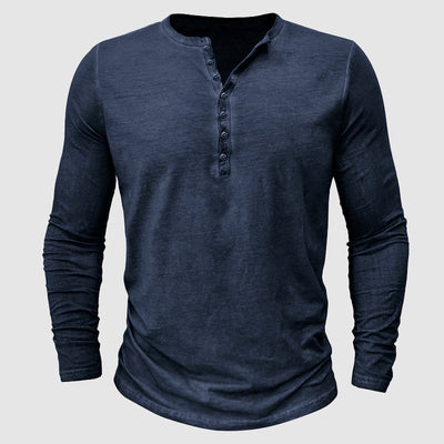 Katoenen T-shirt met Lange Mouwen voor Heren