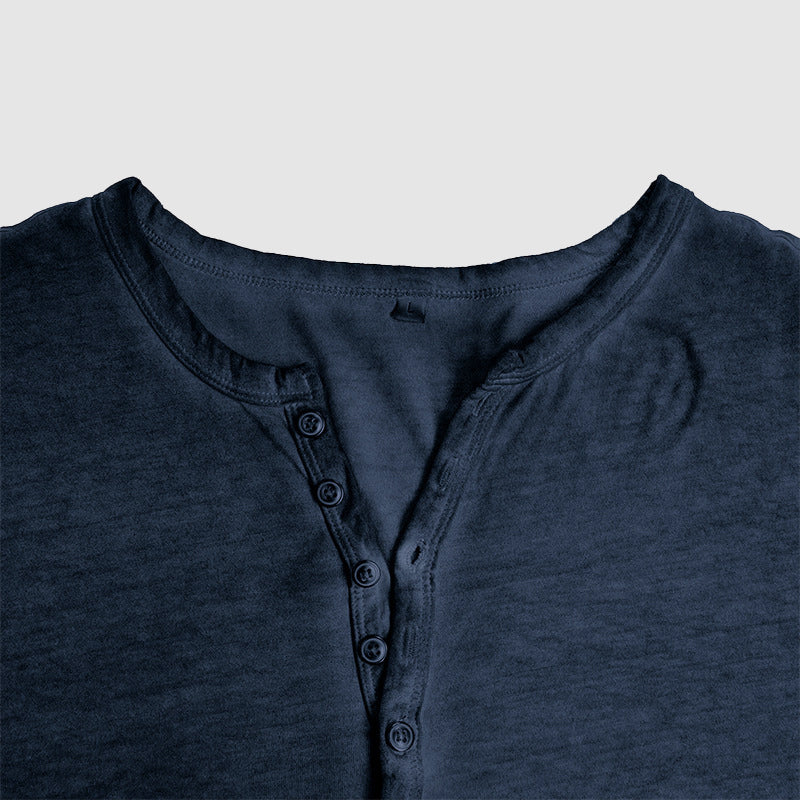Katoenen T-shirt met Lange Mouwen voor Heren