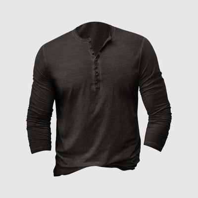 Katoenen T-shirt met Lange Mouwen voor Heren