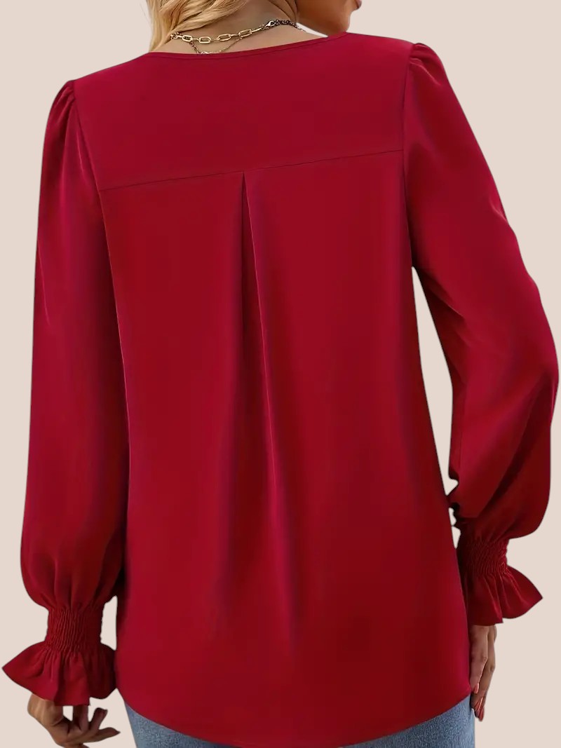V-Hals Wijde Blouse voor Dames