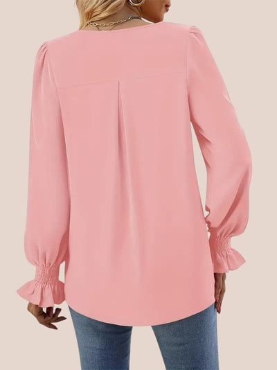V-Hals Wijde Blouse voor Dames