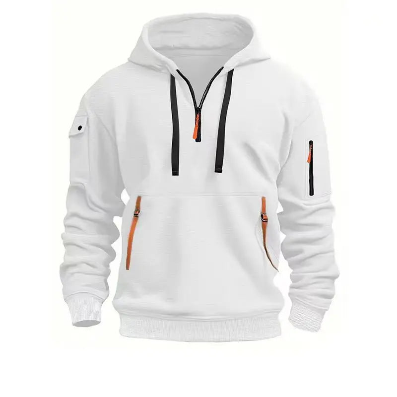 Casual Sportieve Hoodie met Rits voor Heren