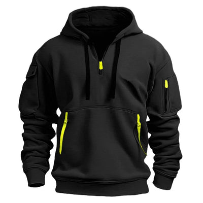 Casual Sportieve Hoodie met Rits voor Heren