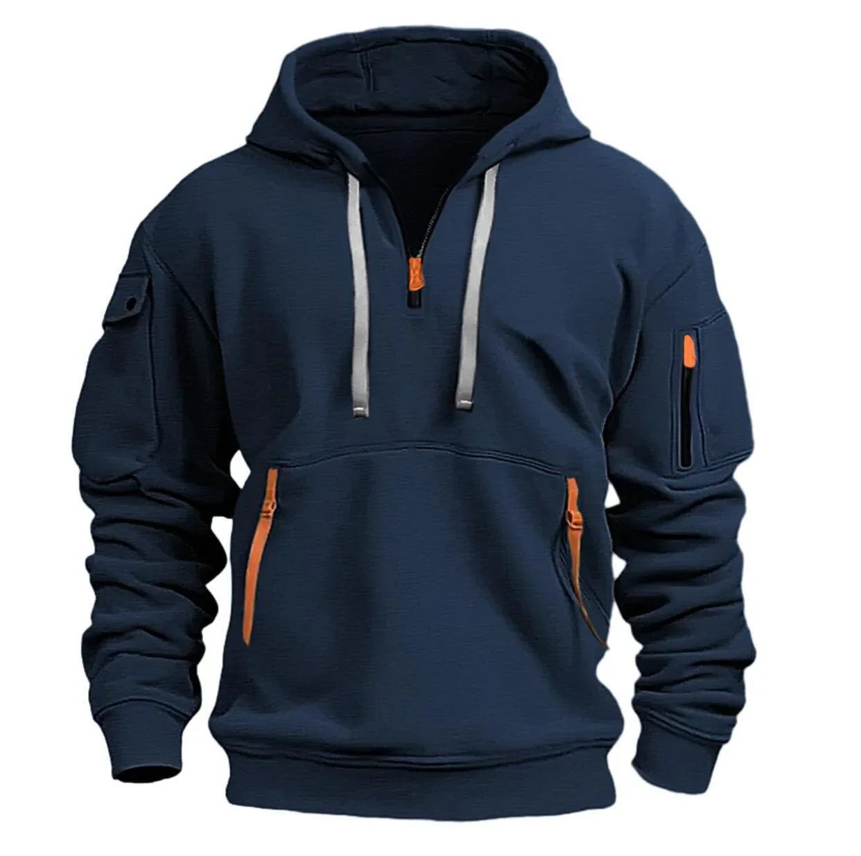 Casual Sportieve Hoodie met Rits voor Heren