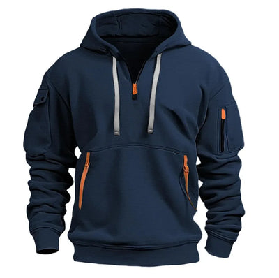 Casual Sportieve Hoodie met Rits voor Heren
