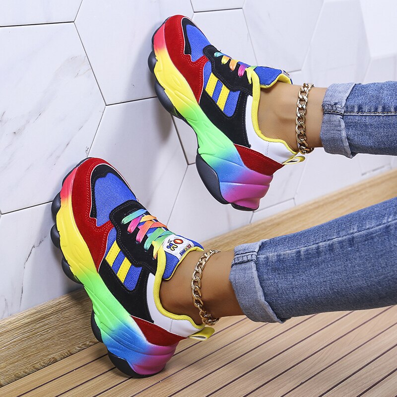 Kleurrijke Casual Sneakers voor Vrouwen