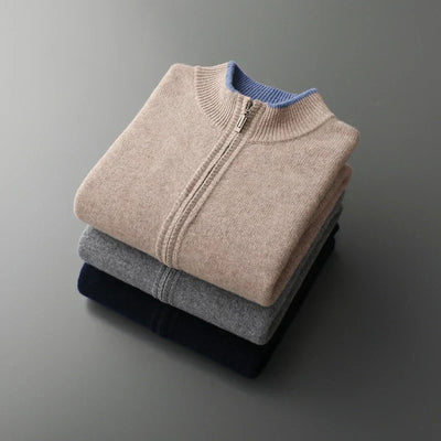 Chique Gebreide Cardigan met Rits voor Heren