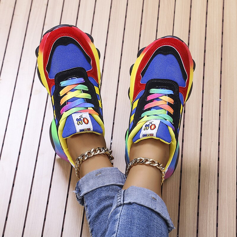 Kleurrijke Casual Sneakers voor Vrouwen