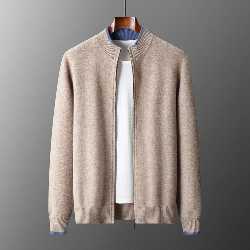 Chique Gebreide Cardigan met Rits voor Heren
