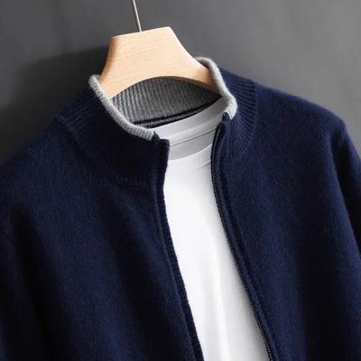 Chique Gebreide Cardigan met Rits voor Heren