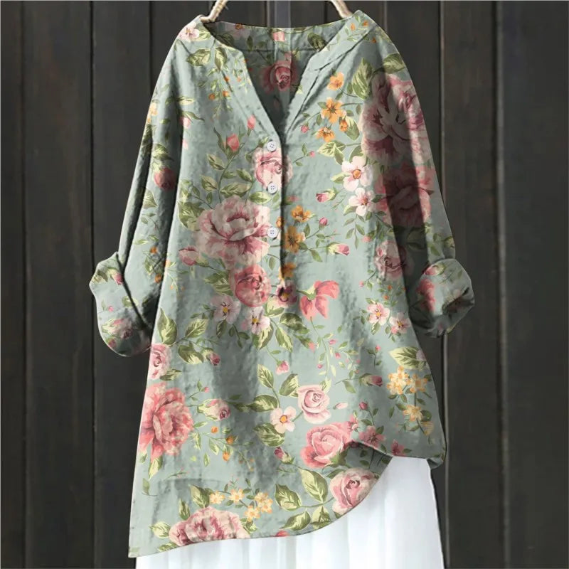 Marga - Casual blouse met bloemenprint - Huis Van Stijl