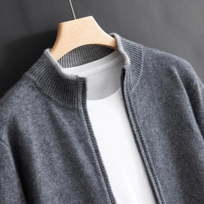Chique Gebreide Cardigan met Rits voor Heren