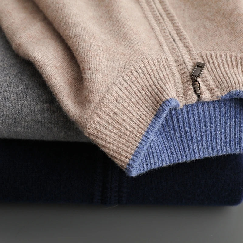 Chique Gebreide Cardigan met Rits voor Heren