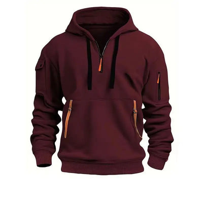 Casual Sportieve Hoodie met Rits voor Heren