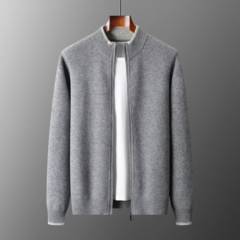 Chique Gebreide Cardigan met Rits voor Heren